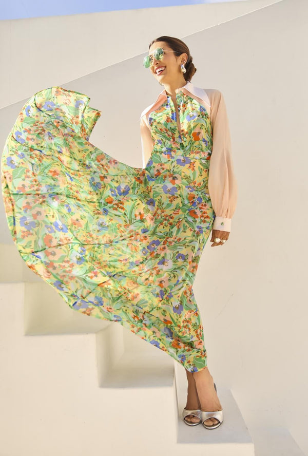 Buru x India The Libertine Skirt 2.0-Citrus Floral