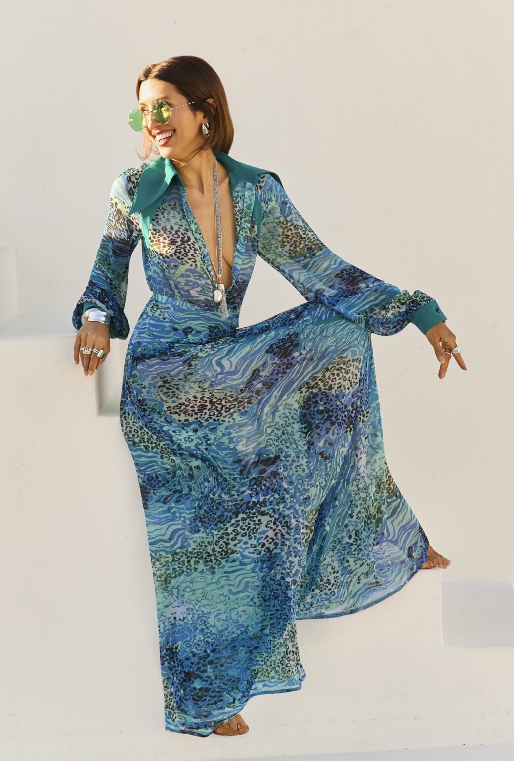Buru x India The Libertine Skirt 2.0-Sea Glass Leopard