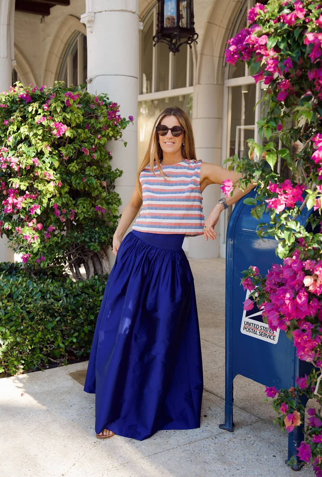 Buru x Ali Sisto Part Two The Marilyn Skirt Maxi - Cobalt Taffeta