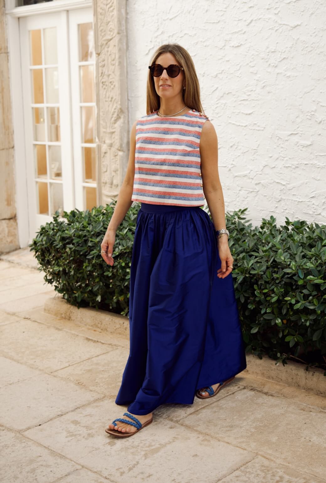 Buru x Ali Sisto Part Two The Marilyn Skirt Maxi - Cobalt Taffeta