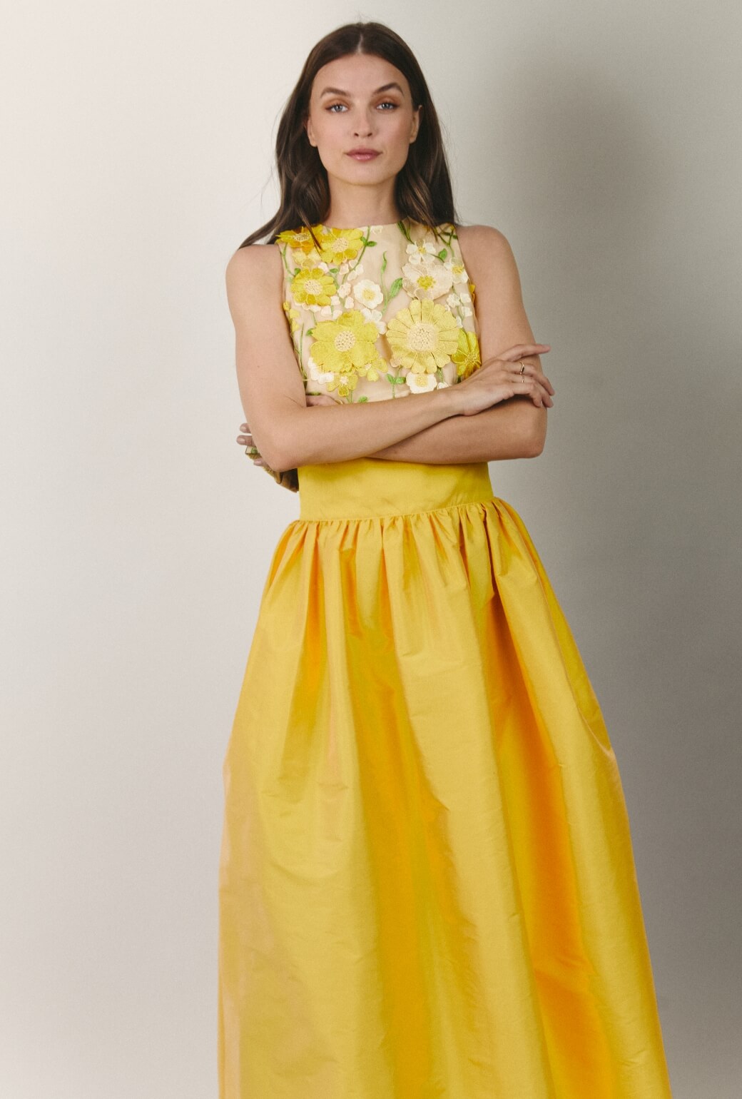 The Marilyn Skirt Maxi - Marigold Taffeta