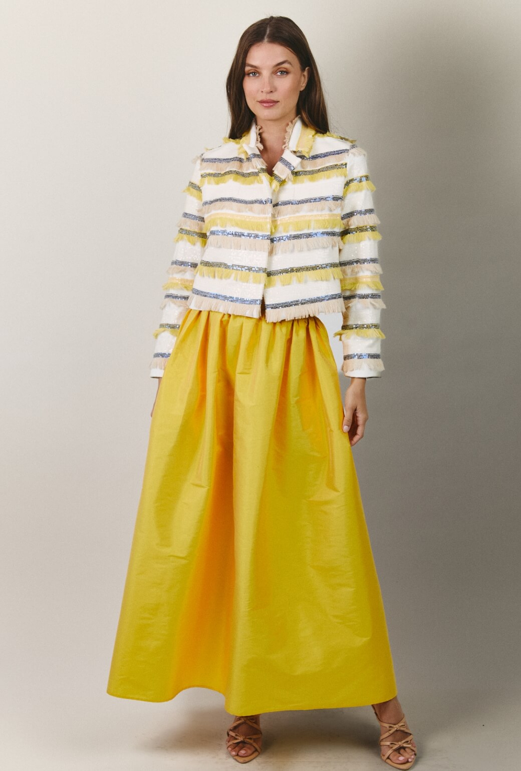 The Marilyn Skirt Maxi - Marigold Taffeta