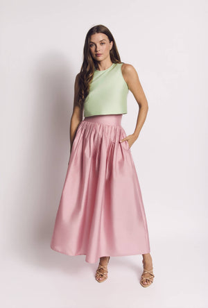 The Marilyn Skirt Maxi - Pink Taffeta