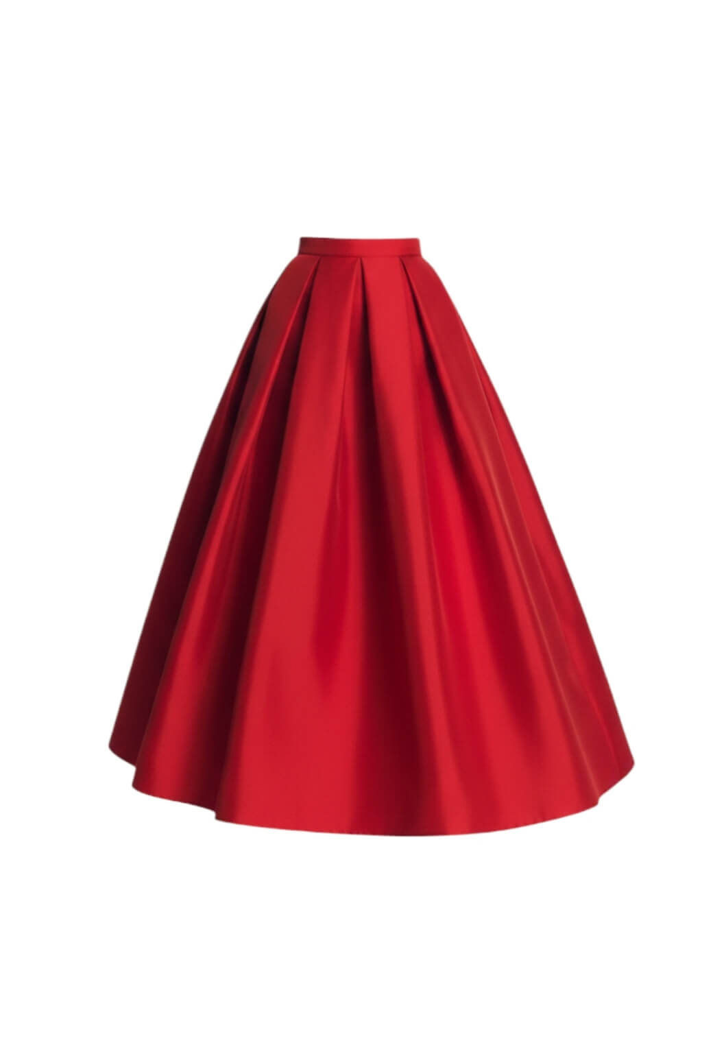 The Marilyn Skirt Maxi - Red Taffeta