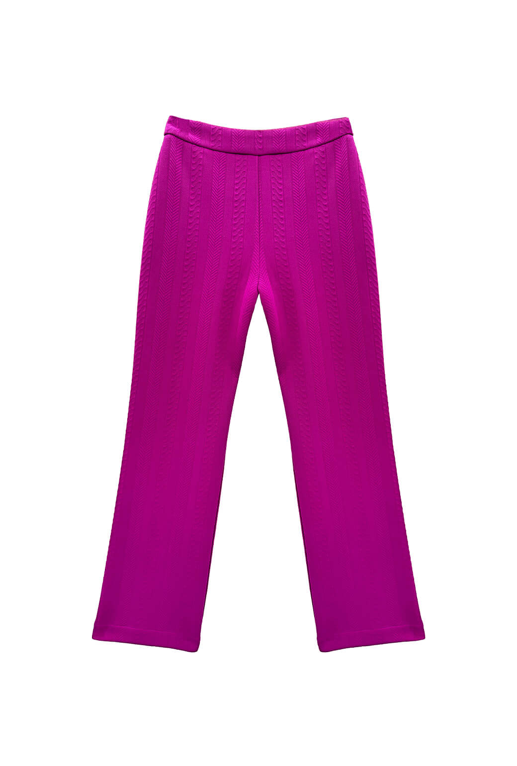 The Paley Pant - Fuchsia Cable-knit