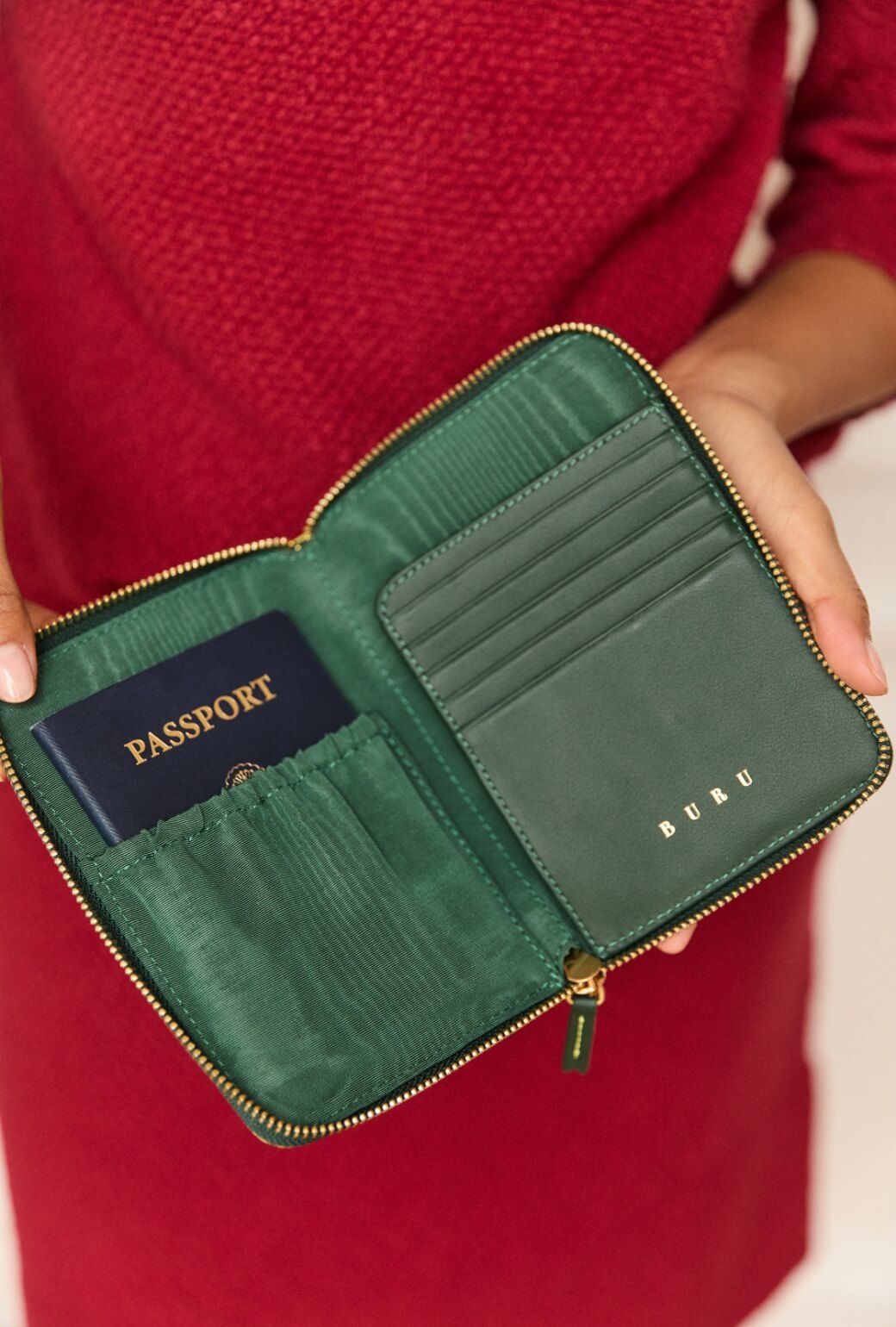 The Party of Five Travel Wallet - Deep Green