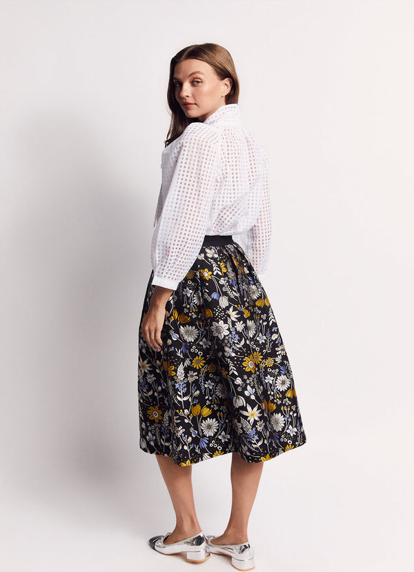 The Reed Skirt - Bouquet Brocade