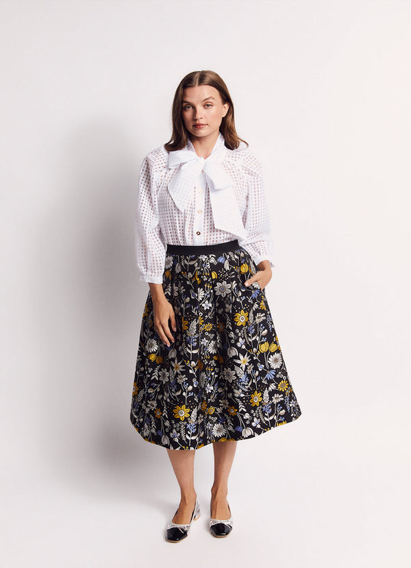 The Reed Skirt - Bouquet Brocade