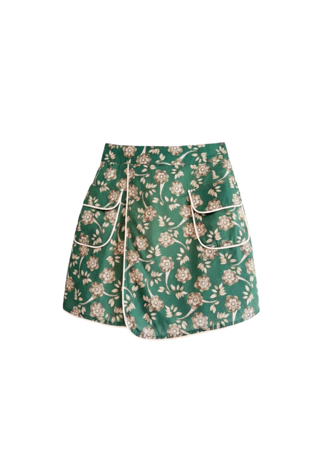The Serena Skort - Green Floral