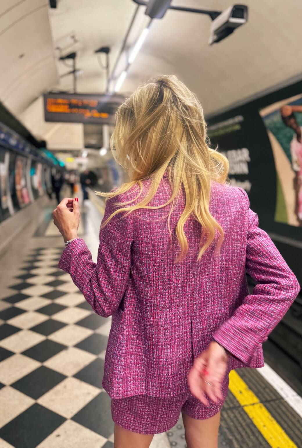 The Serena Skort - Pink Tweed