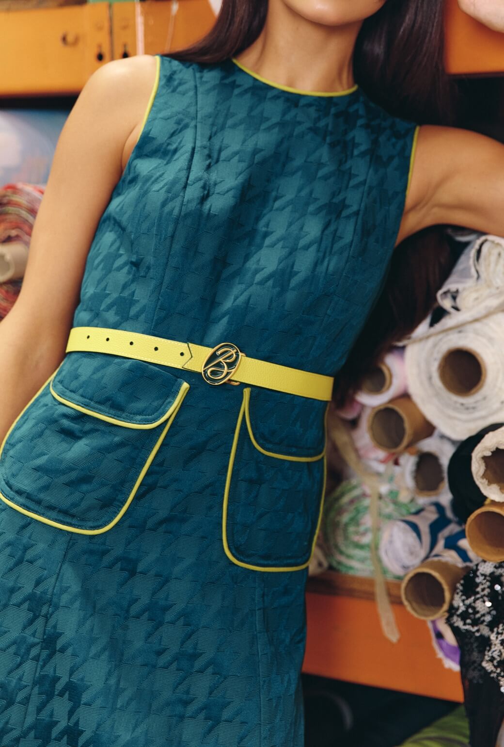The Signature Reversible Belt - Deep Green & Chartreuse