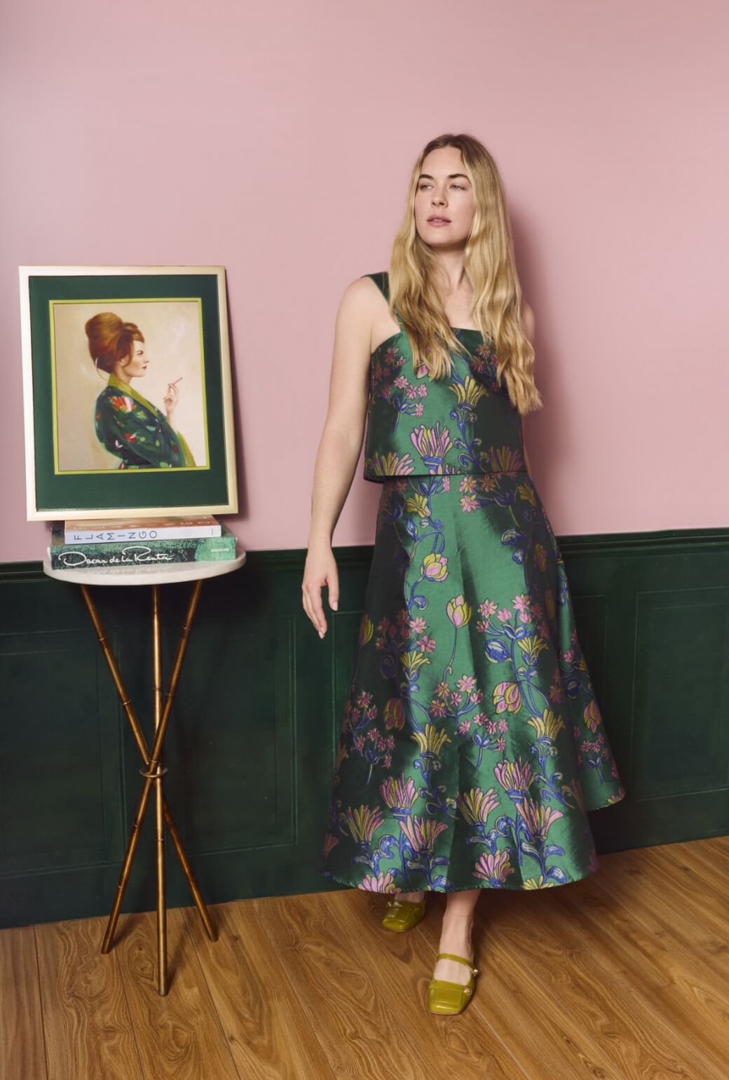 The Laura Skirt - Emerald Vines