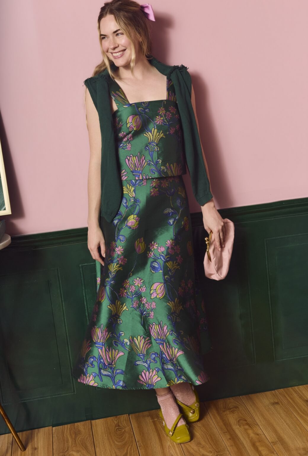 The Laura Skirt - Emerald Vines