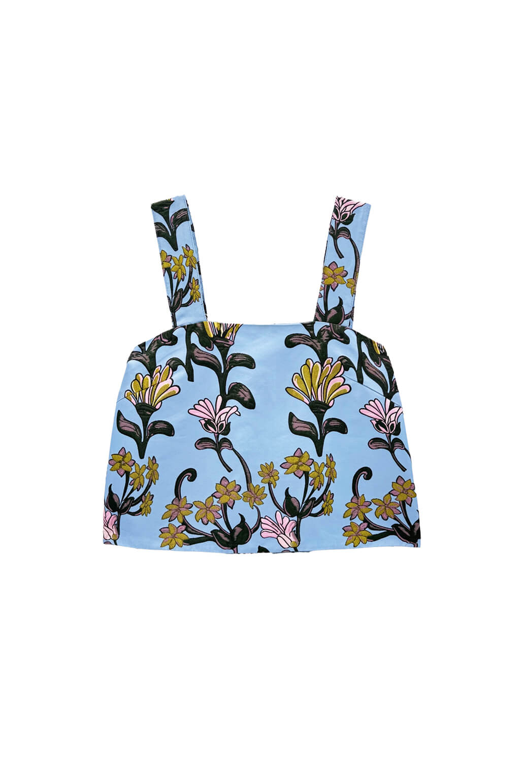 The Slim Top - Powder Blue Vines