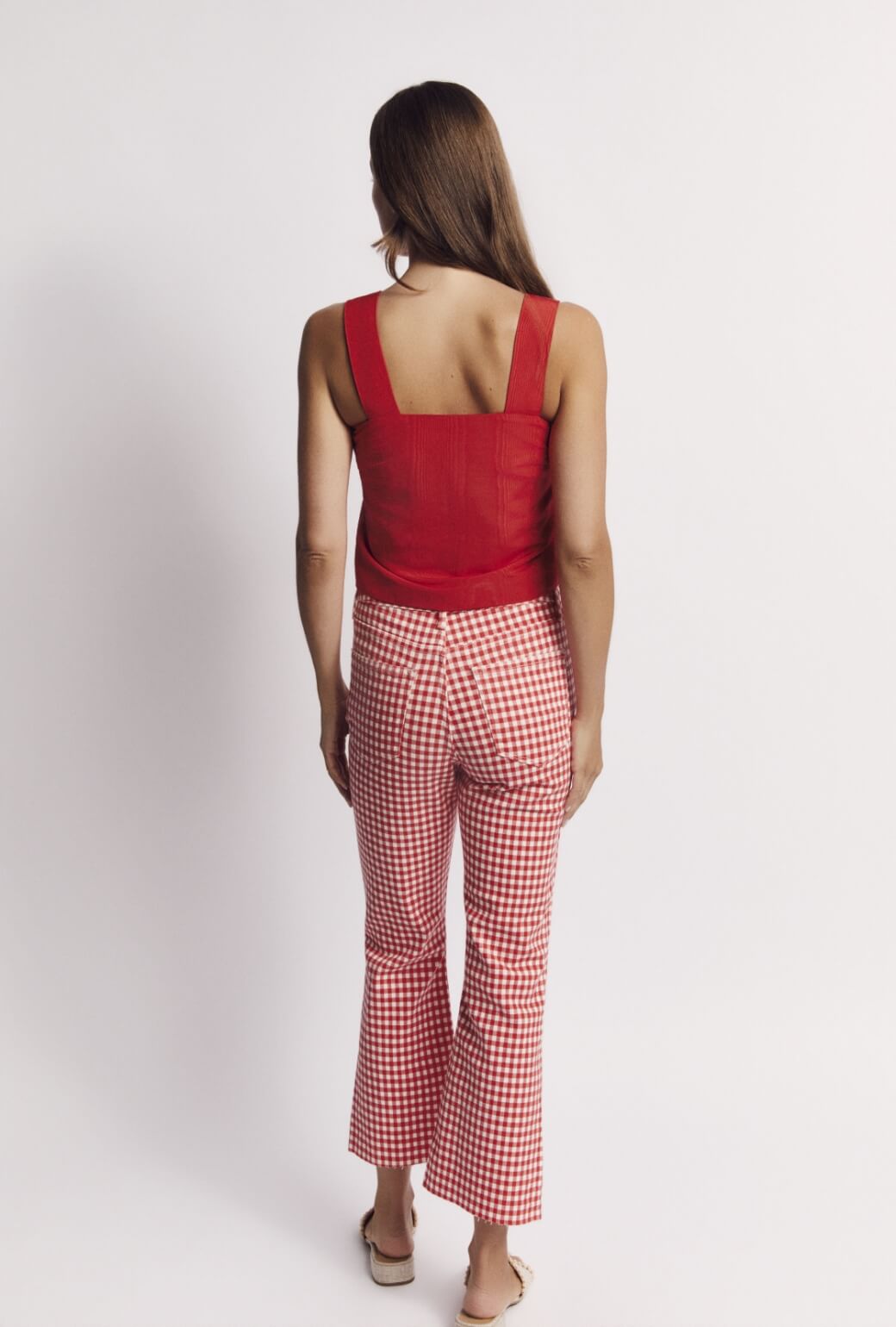 The Slim Top - Red Moiré