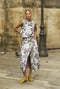 The Whitney Wrap Skirt - Pewter Vines