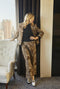 Wide Leg Knit Trouser - Cheetah