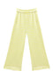 Wide Leg Knit Trouser - Citron Stripe Knit