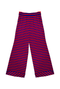 Wide Leg Knit Trouser - Red & Blue Stripe