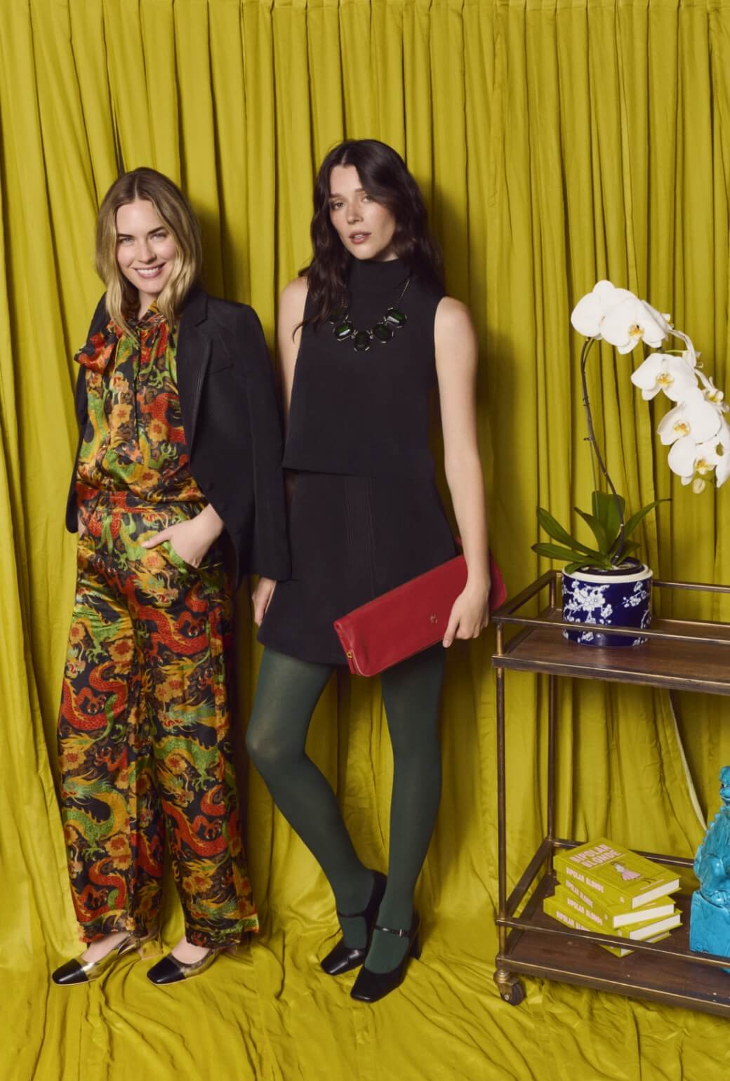 Wide Leg Trousers - Imperial Dragon