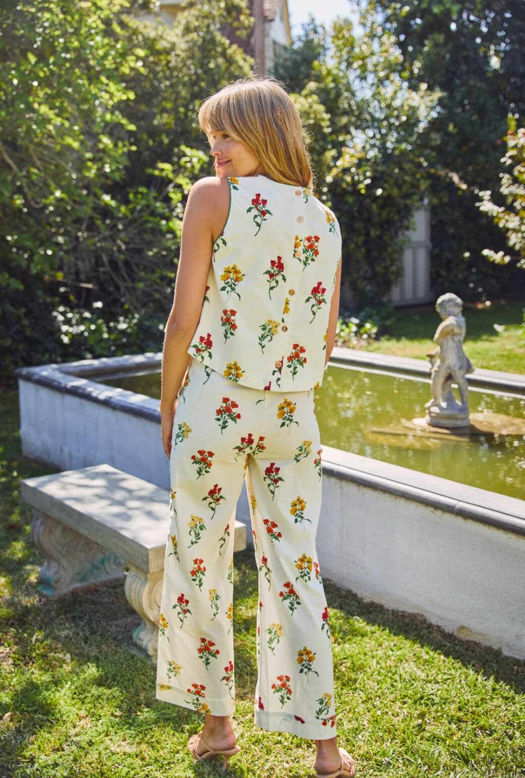 Wide Leg Trousers - Knockout Rose