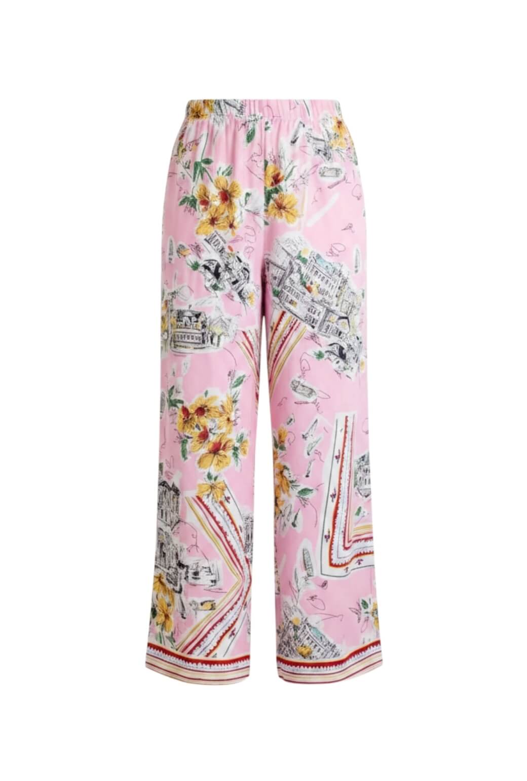 Buru x TCC Wide Leg Trousers - Pink Wanderlust