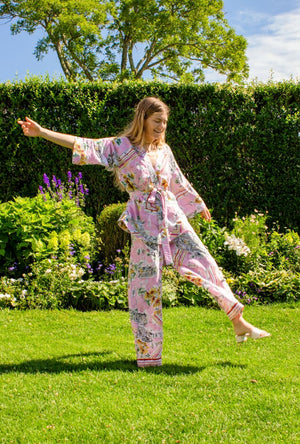 Buru x TCC Wide Leg Trousers - Pink Wanderlust