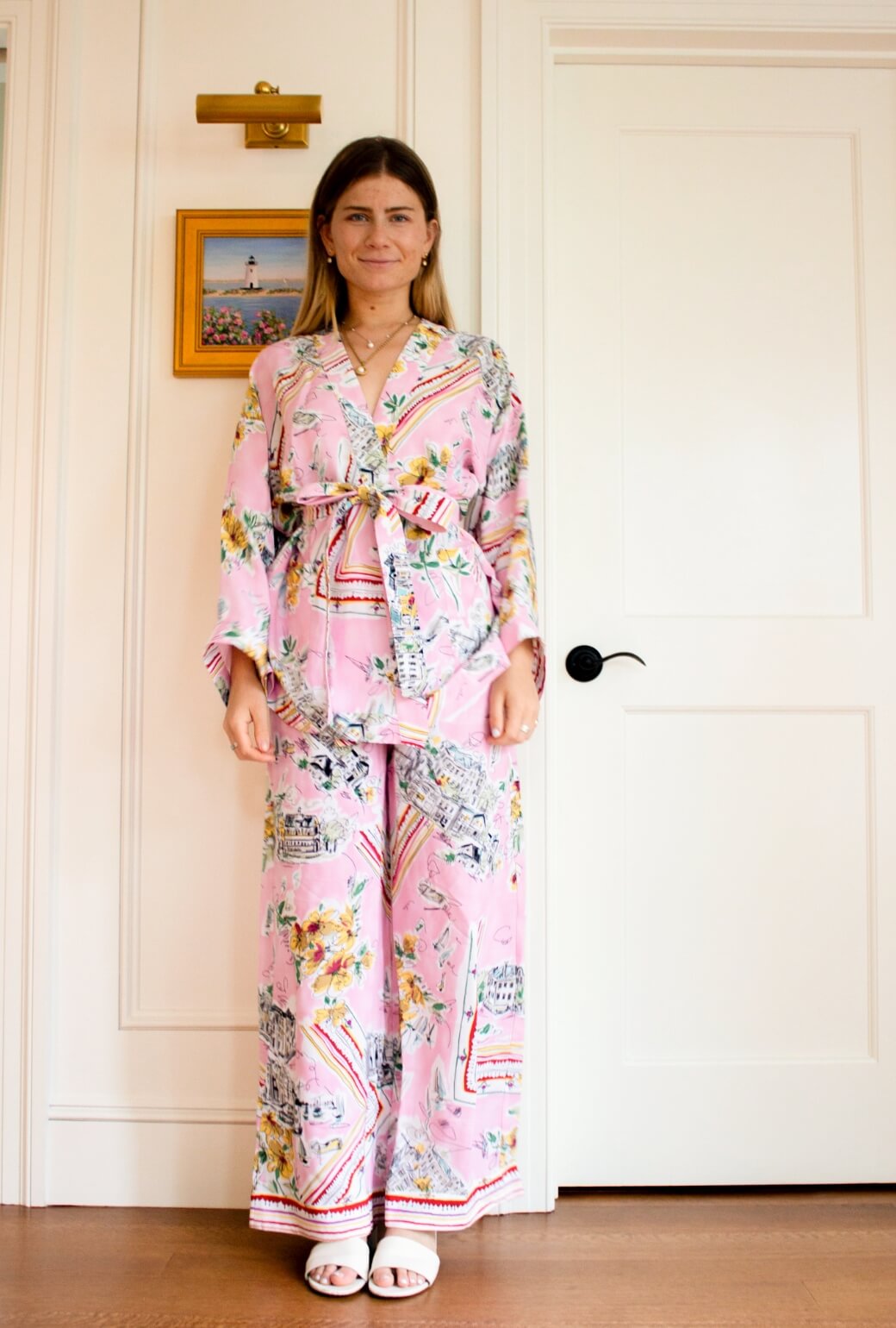 Buru x TCC Wide Leg Trousers - Pink Wanderlust