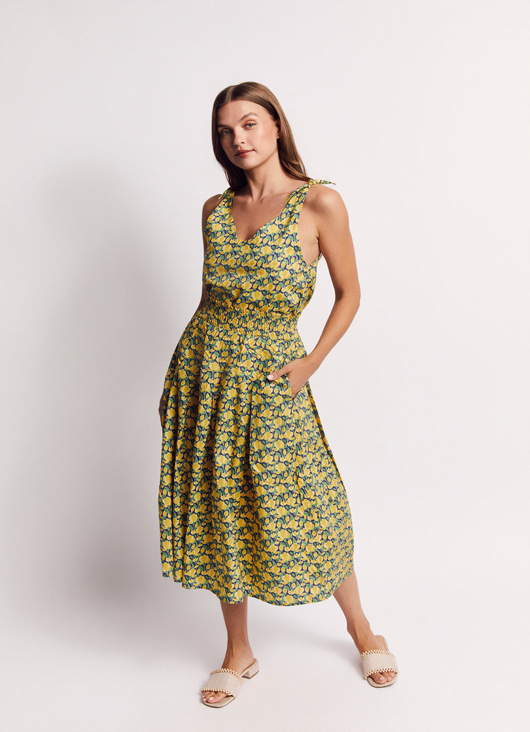 Tie Top Tank - Yellow Tulip