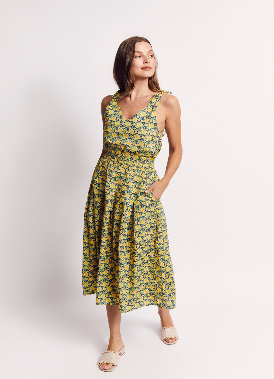 Tie Top Tank - Yellow Tulip
