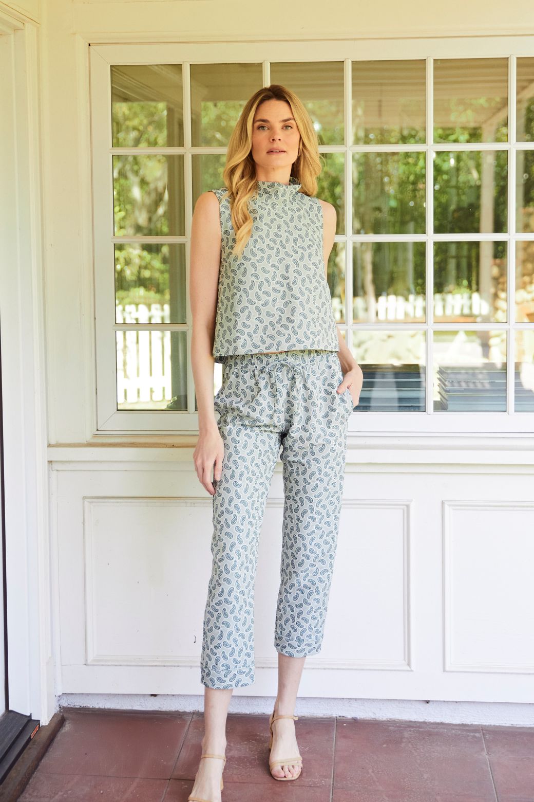 Everyday Pants - Evergreen Paisley